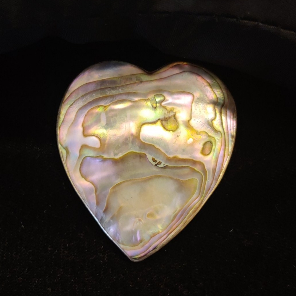 Heart shaped Brooch/ Pendant. (Sterling and Opal)